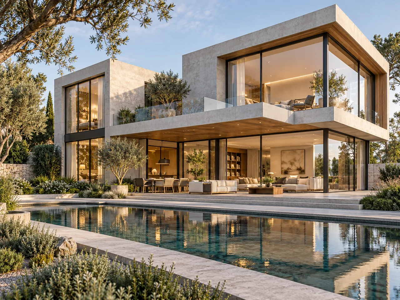 Modern villa — conceptual architectural visualization